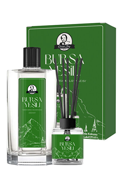 Özcan Bey Miras Koleksiyonu Bursa Yeşili Kolonyası 200ml ve Çubuklu Oda Kokus...