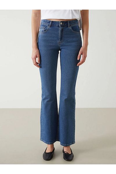 LC Waikiki Blugi LCW Indigo Mars Flare Pantaloni de jeans pentru femei