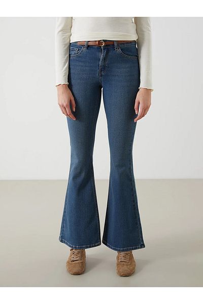 LC Waikiki Blugi LCW Indigo Mars Flare Pantaloni de jeans pentru femei