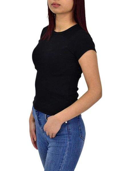 BUSEM Women's Ribbed Body T-Shirt Bgl-St04232
