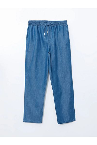 LC Waikiki Pantaloni de jeans pentru femei LCW Modest Indigo cu talie elastică