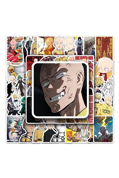 Major Selection One Punch Man Anime Sticker 50's Mega Sticker Σετ Laptop Notebook Tablet Σετ αυτοκόλλητων
