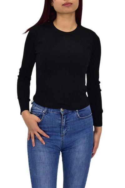 BUSEM Women's Long Sleeve Ribbed Body T-Shirt Bgl-St04231