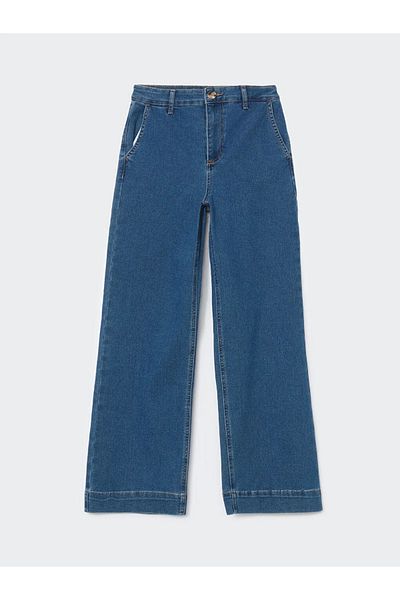 LC Waikiki Blugi LCW Indigo Wideleg Pantaloni de jeans pentru femei