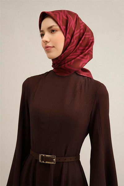 Armine Eșarfă din twill de mătase pură cu model 9343- 87