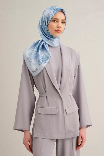 Armine Eșarfă din twill de mătase pură cu model 9330- În 81 de modele
