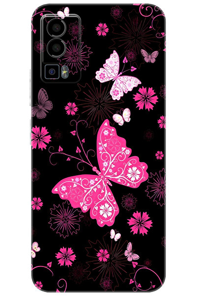 General Mobile GM 23 (G316) Uyumlu Kılıf Desen Baskılı Silikon Kelebekler STK...