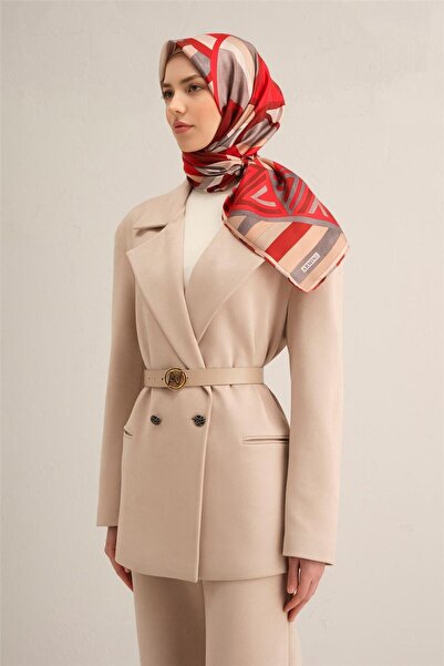 Armine Desenli Saf Ipek Twill Eşarp 9336- 84