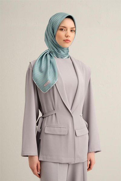Armine Eșarfă din twill de mătase pură cu model