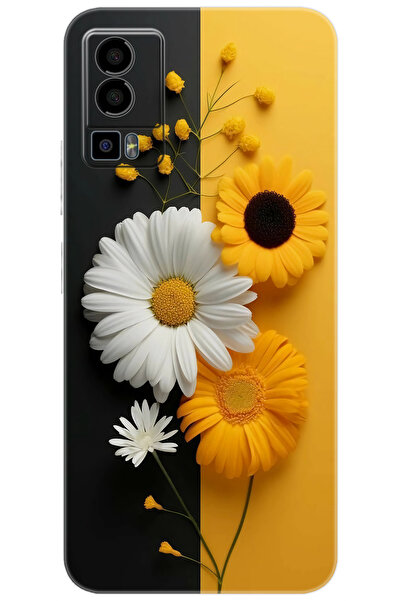 General Mobile GM 23 (G316) Uyumlu Kılıf Desen Baskılı Silikon Papatya Serisi...