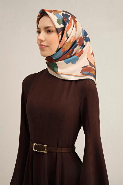 Armine Desenli Saf Ipek Sura Eşarp 9312- 07