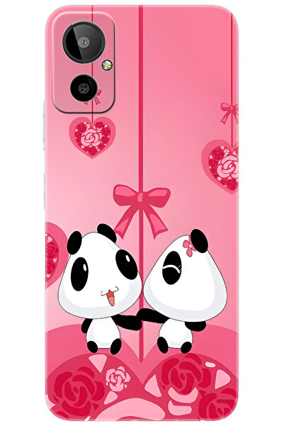 General Mobile GM 23 SE (G314) Uyumlu Kılıf Desen Baskılı Silikon Sevimli Pan...