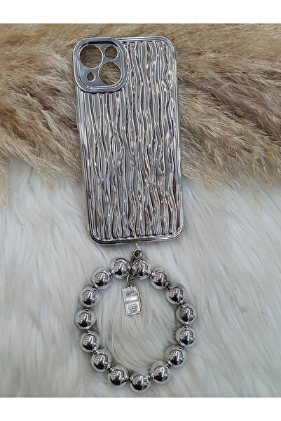Aksesuarda Moda Iphone 14 PLUS Uyumlu Bileklik Charm Aksesuarlı Su Dalgalı Me...