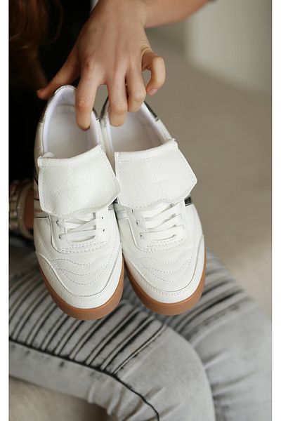EREN SHOES BAG Bi̇anca Lace-Up Silver Detailed Rubber Sole Sports Shoes