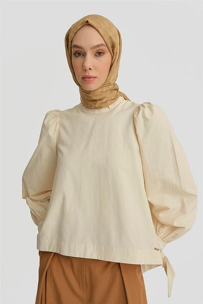 Armine Κινητή Κορδέλα Βαμβακερή Μπλούζα - Moonstone 25y3712