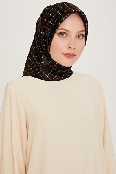 Armine Soyut Desenli Twill Saf İpek Eşarp 9259D 01 09