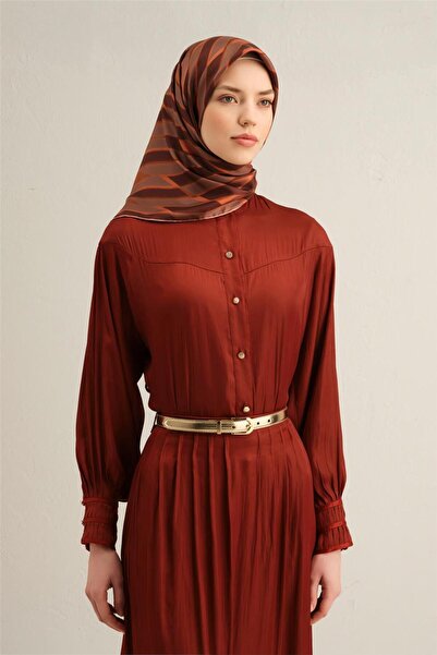 Armine بنقشة هندسية شال ساف حرير سورا 9325 24