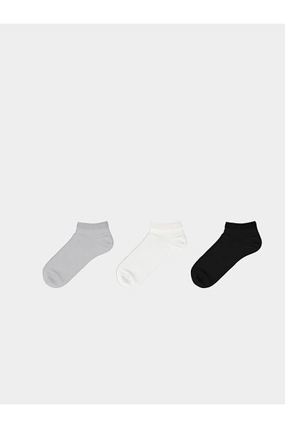 LC Waikiki New Season Women's Flat Booties Socks 3-Piece - S5Cf69Z8