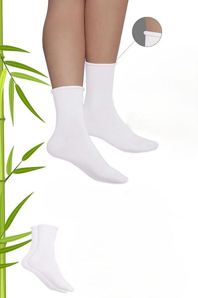 LANDSHOES Bamboo Γυναικείες Μαύρες Κάλτσες χωρίς ραφή Premium Μονές / Κάλτσες που δεν πιέζουν