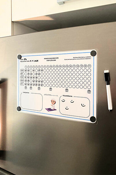 caps Ghid pentru începerea rugăciunii pentru băieți - Planificator islamic pe frigider cu magnet