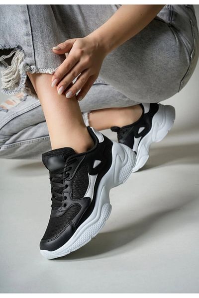 Elit 219 Black Comfortable Lightweight High Sole Casual Women's Sports Shoes