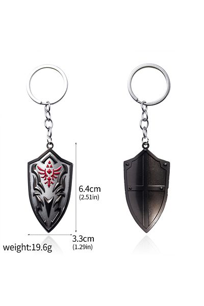 Choice Yellow Tears Of The Kingdom Master Sword Keychain Zeldas Royal Guards Shield Model Pendant Keyring F