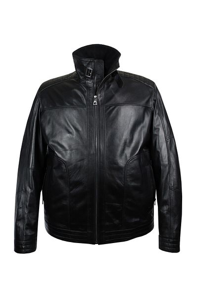 tambattal Men's Plus Size Genuine Leather Coat