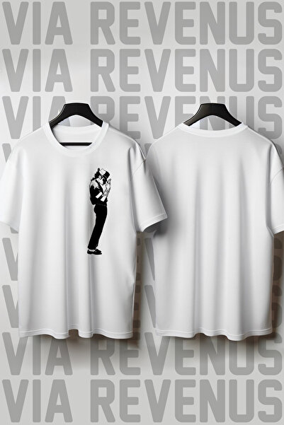 Vordevia Tricou unisex cu decolteu rotund cu imprimeu Michael Jackson