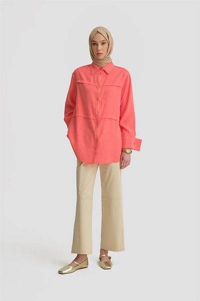 Armine Tunica modal cu sclipici 25y4607 Coral