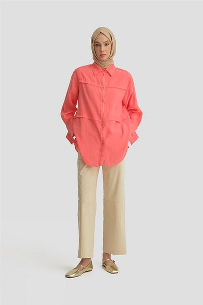 Armine Tunica modal cu sclipici 25y4607 Coral