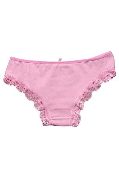Gizli Butik Women's Lace Detailed Cotton Bikini Panties Pink