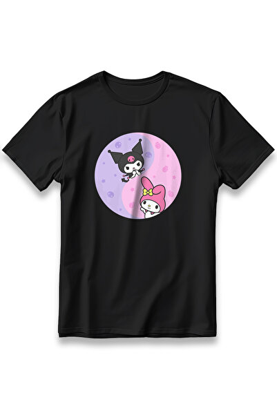 EZG Business Μοντέλα Kuromi και My Melody με στάμπα, 100% βαμβακερό χοντρό μπ...