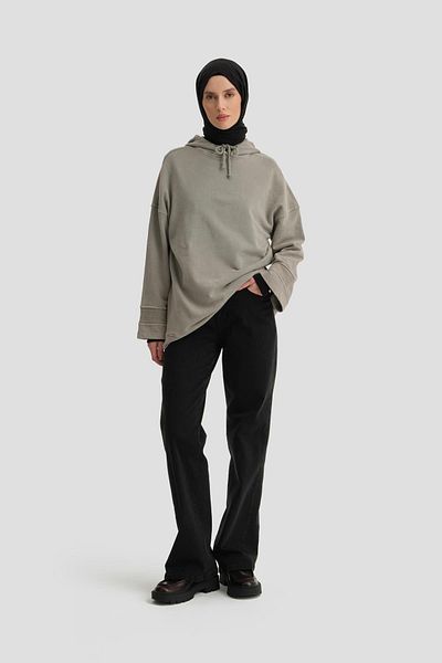 Armine Суитшърт с ефект на пране 24KD6804 с норка