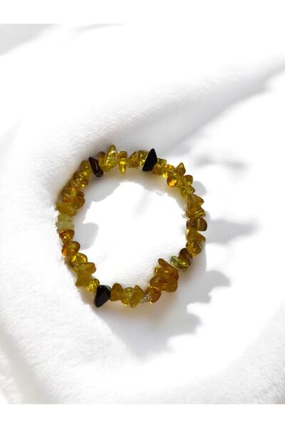 Efulim Hediyelik سوار من حجر العنبر الطبيعي - إكسسوار أنيق ومتين بالطاقة