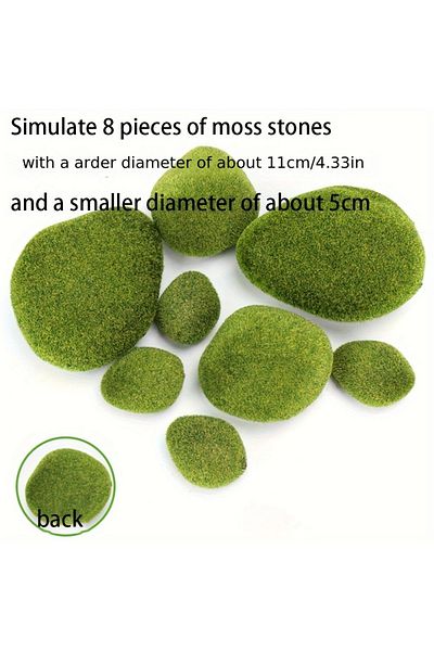 Choice D 1 \ 5 \ 8 pcs artificial simulated moss, lawn decoration, DIY simulated moss=, green plant lawn p.