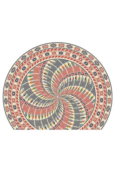 EqiEch Area Rugs,Round Carpet,Washable Soft Floor Mat,Anti-Slip Blanket, Bohemian Style Carpet
