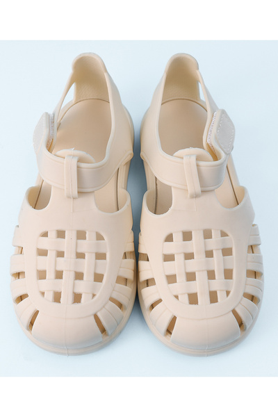 SAPS SAPS Velcro Closure Sandals - White