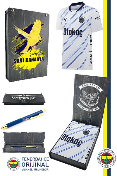Fenerbahçe Original White 24/25 Grade Jersey & Ballpoint Pen Set with Wooden Box