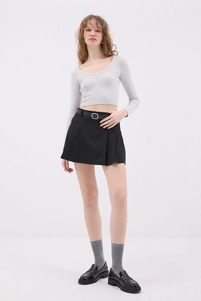 Addax Belted Mini Skirt S0535