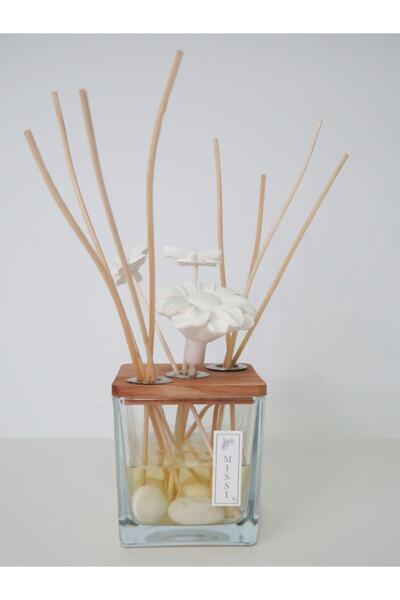 Missi 250 Cc Dekorlu Masif Ahşap Kapaklı Black Vanilya Oda Kokusu