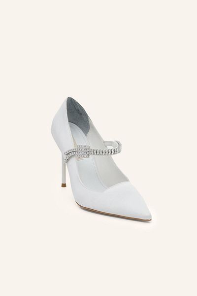 MARCATELLI Pantofi de mireasa Verona din satin alb