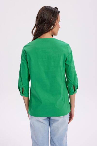 Masha Kate Μπλούζα με γιακά με κορδόνια