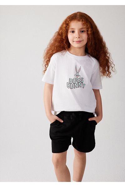Mavi Tricou alb cu imprimeu Bugs Bunny, cu potrivire obișnuită / Regular fit7610160-620