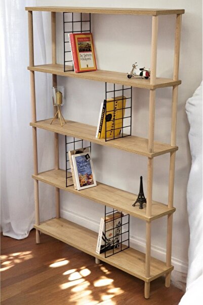 PEKA 5 Raflı Modern Dekoratif Geniş Kitaplık Klasörlük Çok Amaçlı Düzenleyici...