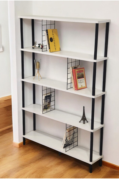 PEKA Çevir Kur 5 Raflı Modern Dekoratif Geniş Kitaplık Klasörlük Çok Amaçlı D...