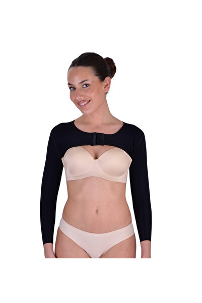 ORTHOSUN مشد للذراع لشد الذراع وتخسيسها بخطاف أمامي بعد شفط الدهون، لون أسود