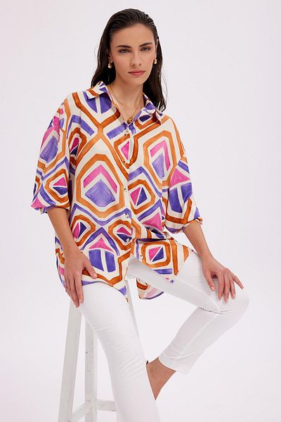 Masha Kate Satin Oversize Shirt