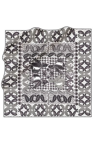Cacharel Eșarfă din twill Cacharel cu model etnic