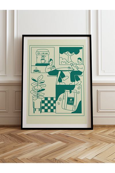 HOMEPACK Pictură cu un singur cadru din lemn Pictură poster dintr-o bucată TK/869