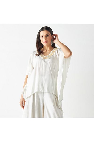 Iconic Embellished V-neck Kimono Top